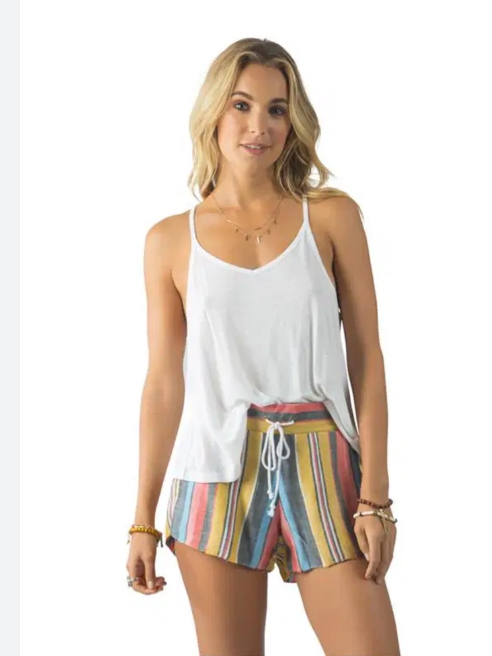 NWT Rip Curl Wonderland Short Multicolor Striped Drawstring Size S